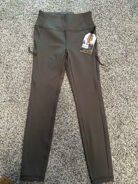 Avalanche Olive Leggings with High Waist and Side Pockets